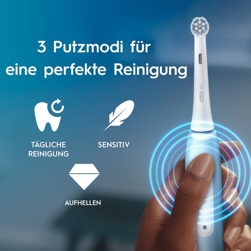 Bild: Oral-B iO Series 3 Elektrische Zahnbürste, Ice Blue