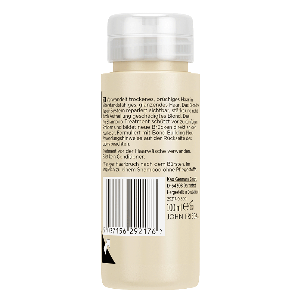 Bild: JOHN FRIEDA Blonde+ Repair System Pre-Shampoo Treatment 