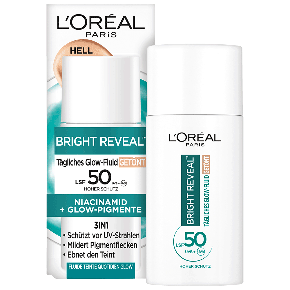 Bild: L'ORÉAL PARIS Bright Reveal Tägliches Glow-Fluid Getönt Light LSF 50 