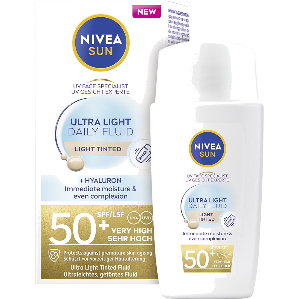 Bild: NIVEA Sun Ultra Light Daily leicht getöntes Fluid LSF 50+ 