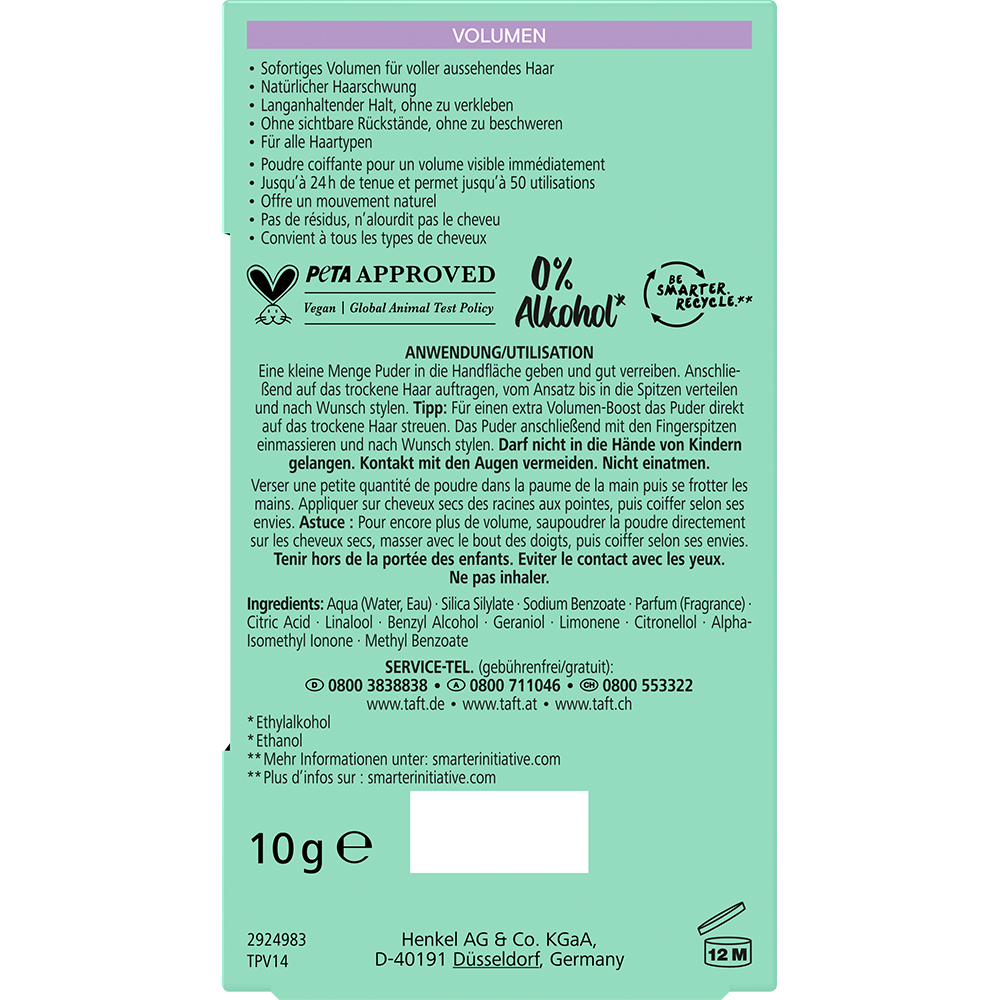 Bild: Schwarzkopf taft Puder Volumen