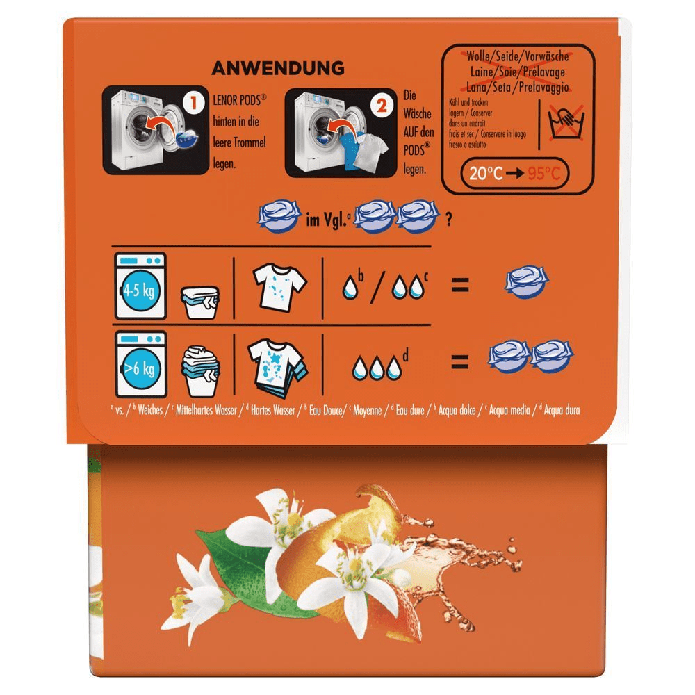 Bild: Lenor PODS Waschkapseln Duft Von Orangenblüte & Pfirsich 