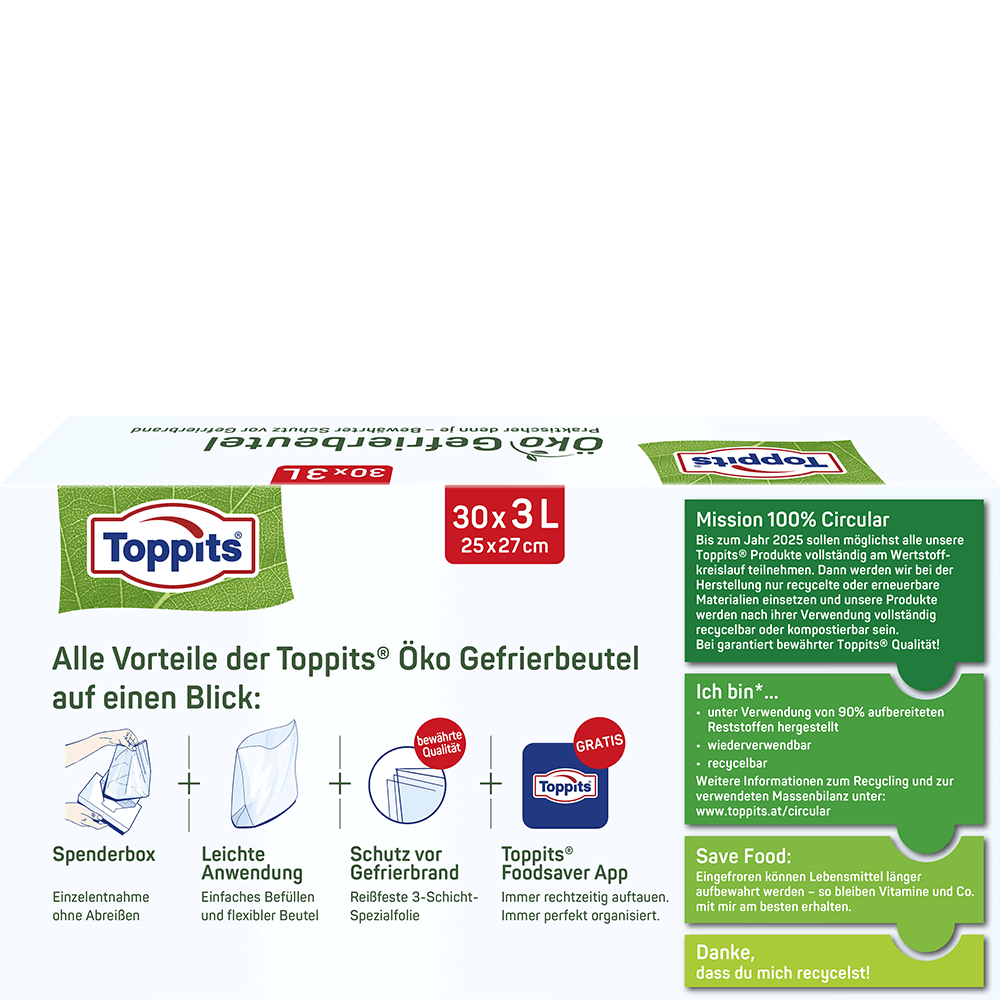 Bild: Toppits Öko Gefrierbeutel 3 Liter
