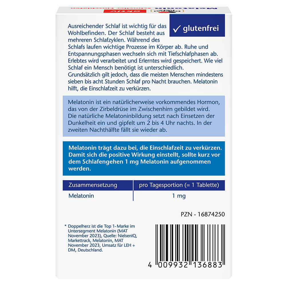 Bild: DOPPELHERZ Melatonin Schneller Einschlafen 