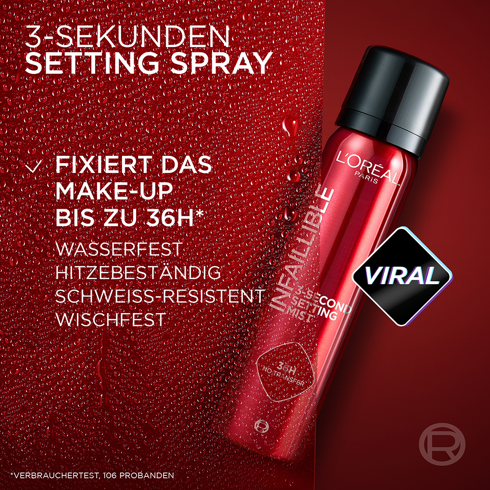Bild: L'ORÉAL PARIS Infaillible 3-Second Setting Mist XXL
