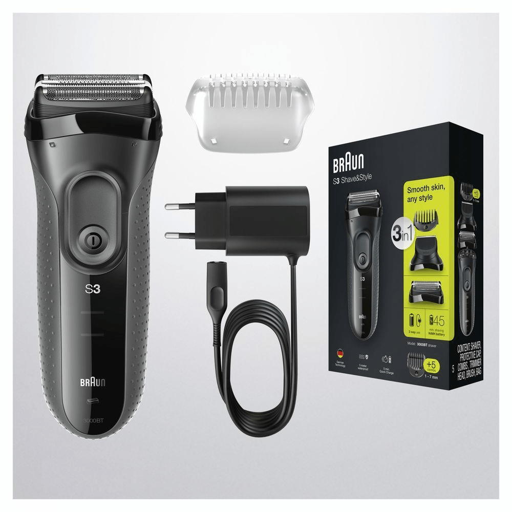 Bild: Braun Series 3 Shave&Style 3000BT Elektrorasierer
