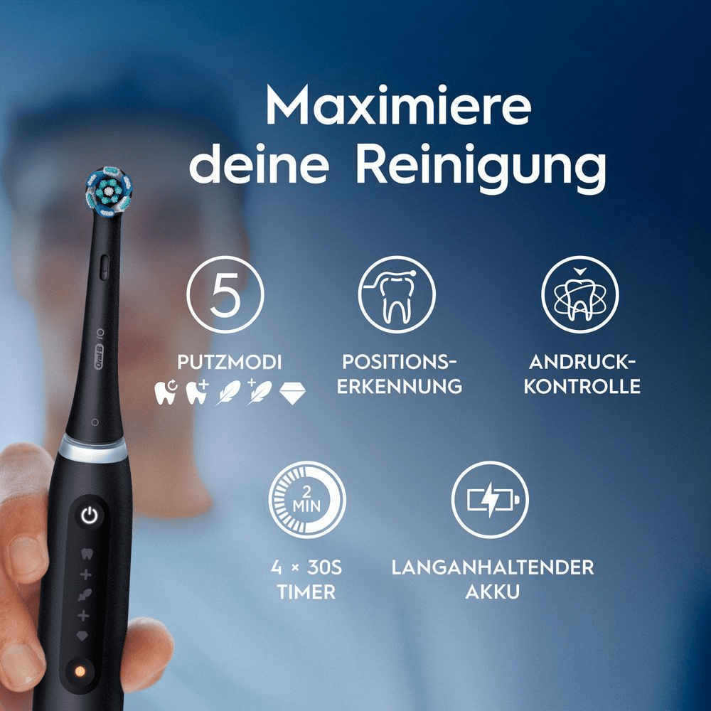 Bild: Oral-B iO Series 5 Duo Elektrische Zahnbürste,  Schwarz/Weiß 