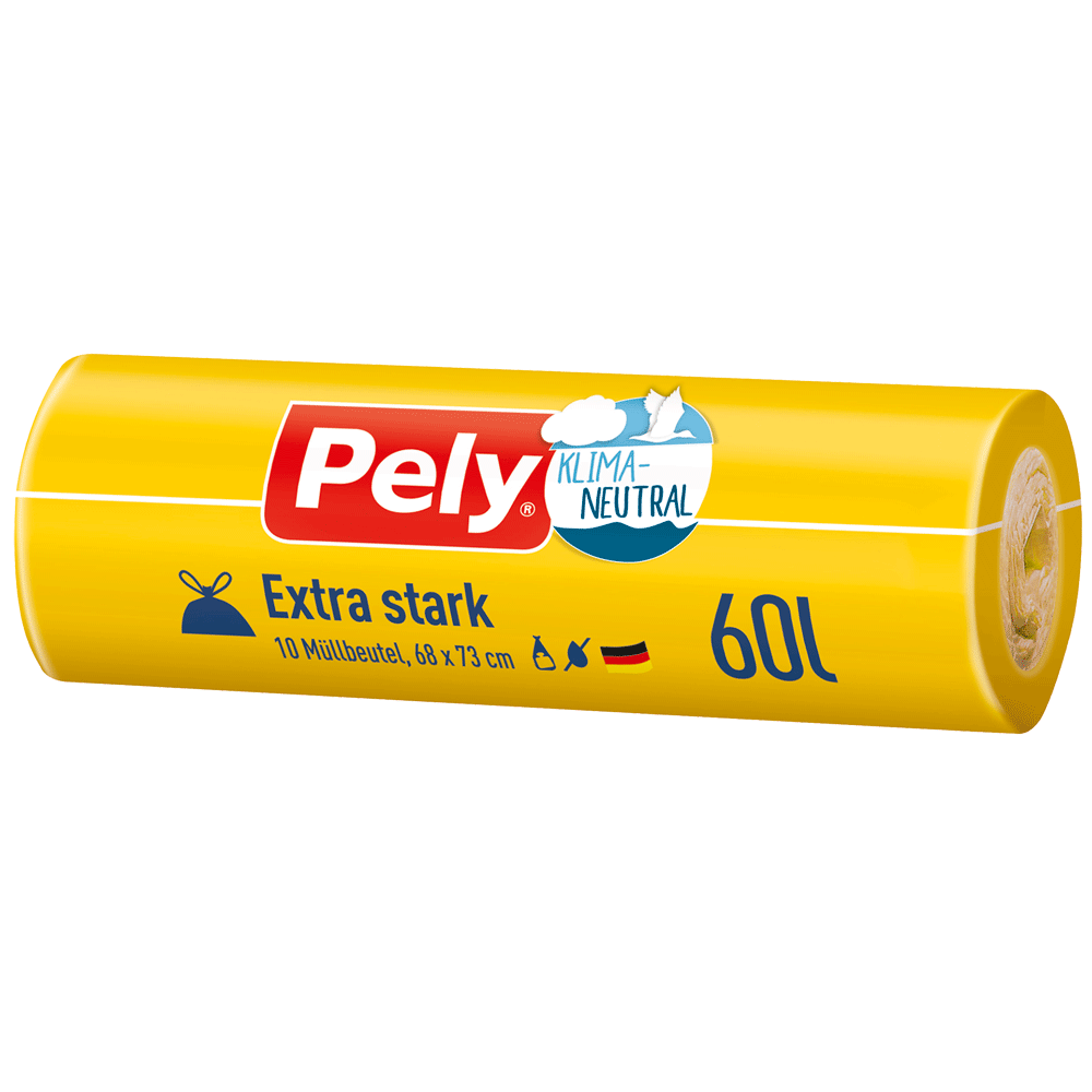 Bild: Pely Müllbeutel klimaneutral extra stark 60l