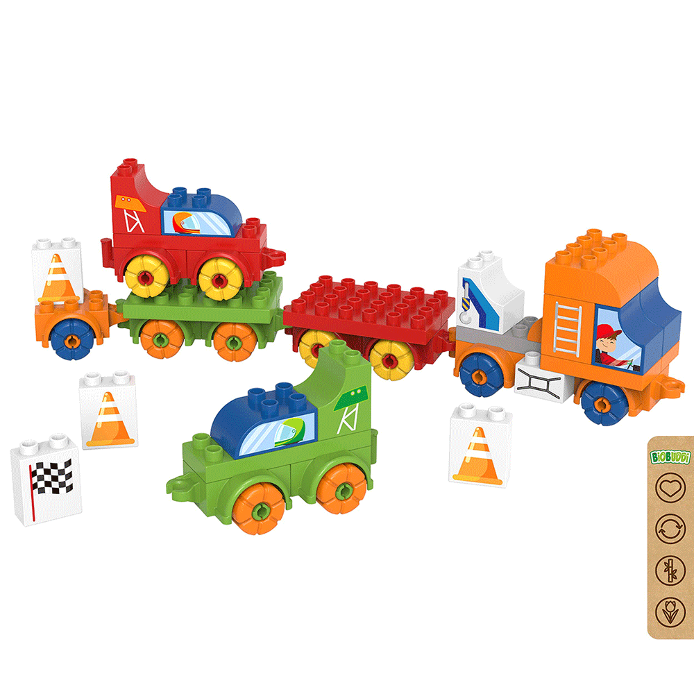 Bild: BiOBUDDi Abschleppwagen mit Rennauto