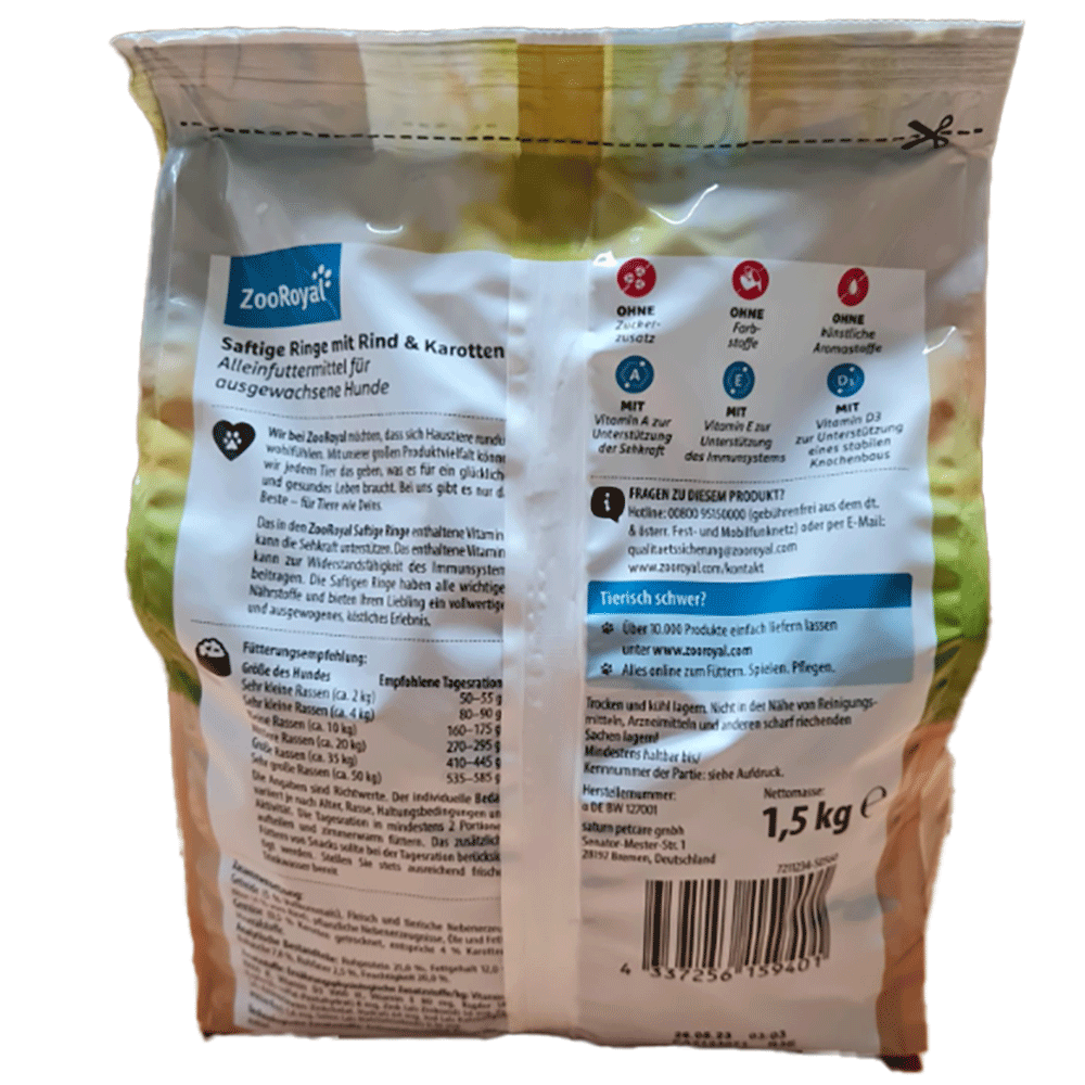 Bild: ZooRoyal Saftige Ringe mit Rind und Karotten
