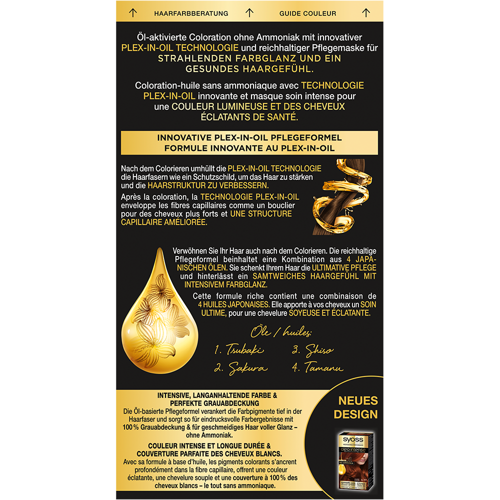 Bild: syoss oleo intense Permanente Öl Coloration Glänzendes Kupferrot