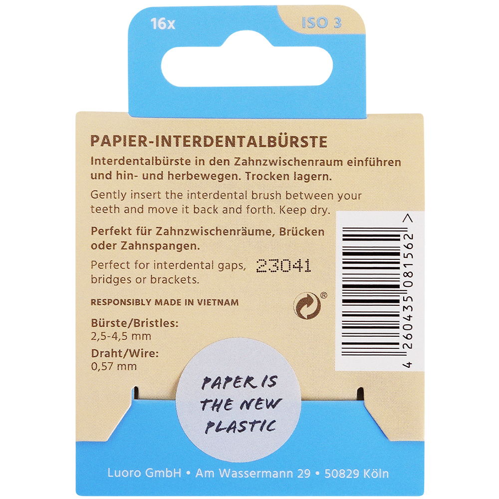 Bild: Paperdent Interdentalbürste ISO 3