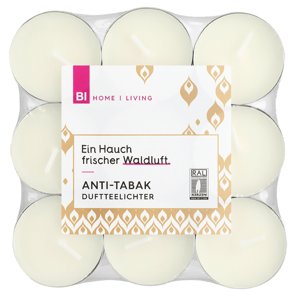 Bild: BI HOME Living Duftteelichter Anti Tabak