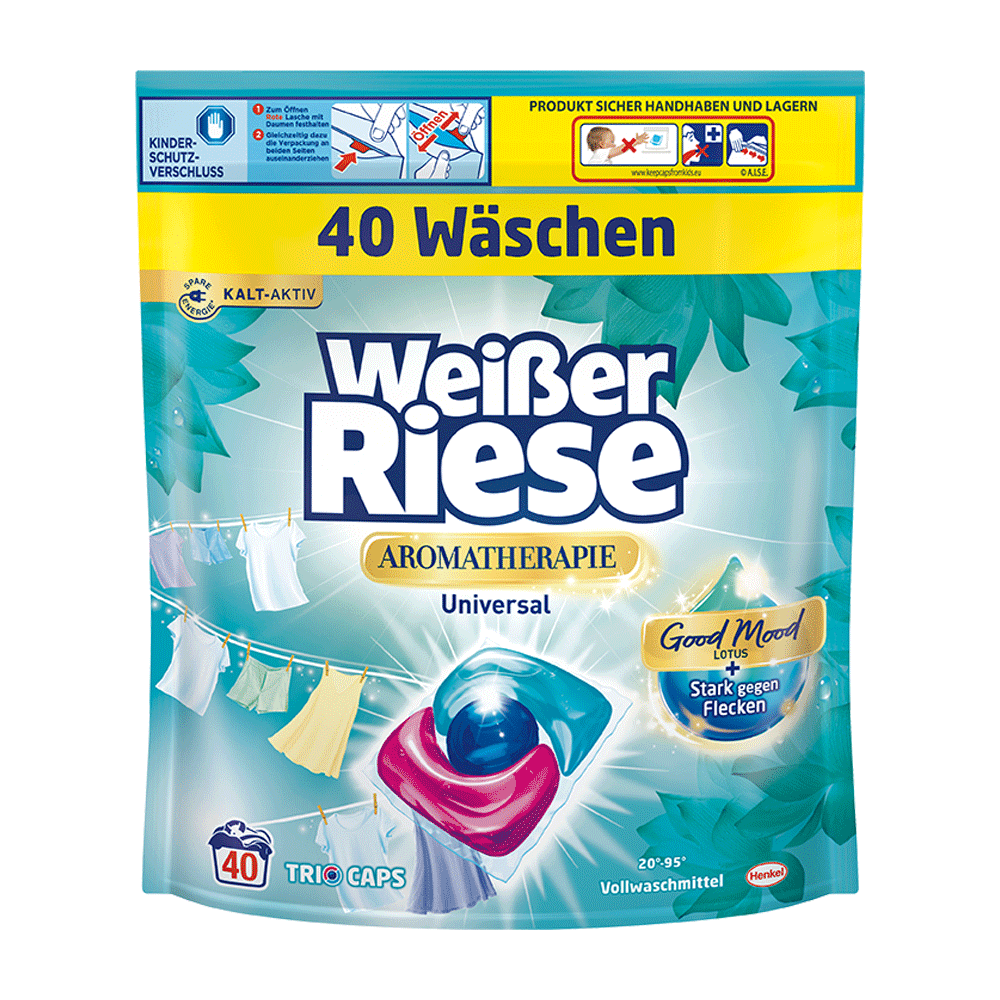 Bild: Weißer Riese Trio Caps Aromatherapie Lotus & Mandel