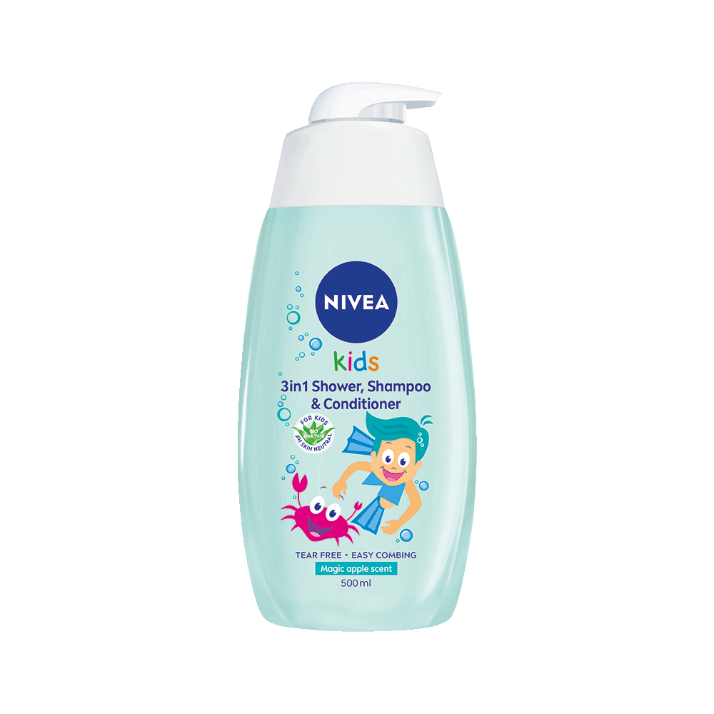 Bild: NIVEA Kids 3in1 Shower, Shampoo & Conditioner Apfel