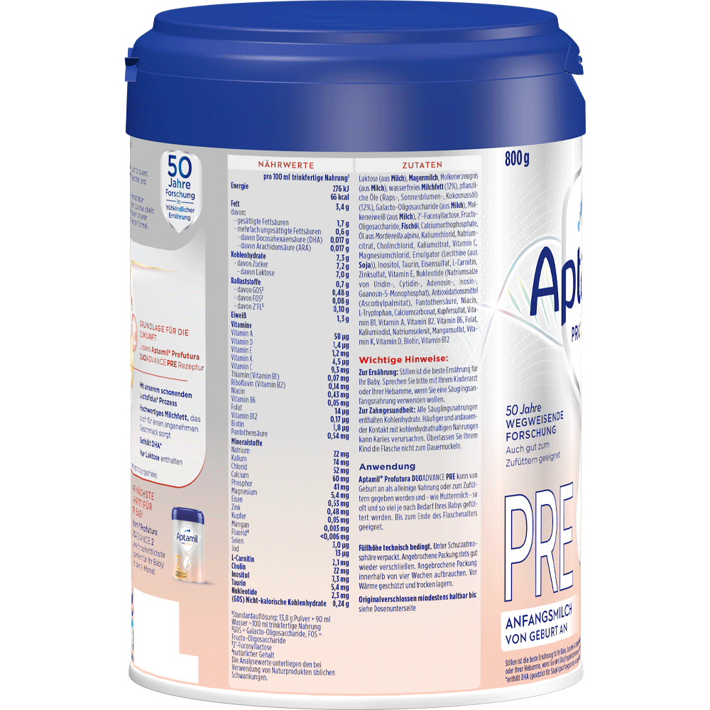 Bild: Aptamil Profutura Duoadvance Pre, Anfangsmilch
