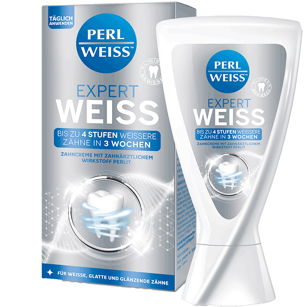 Bild: PERLWEISS Expert Weiss Zahncreme