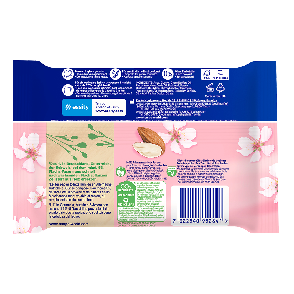 Bild: Tempo Feuchtes Toilettenpapier Mandelmilch 