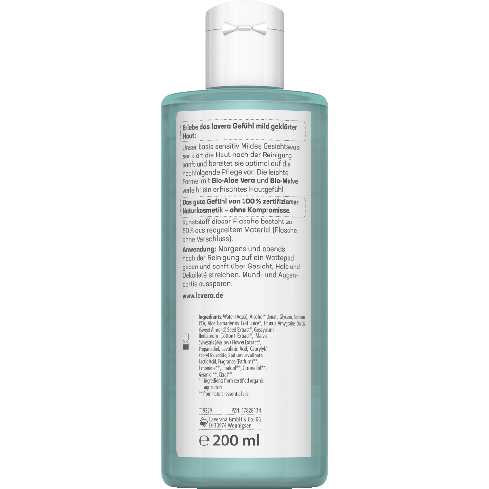 Bild: lavera Gesichtswasser Basis Sensitiv