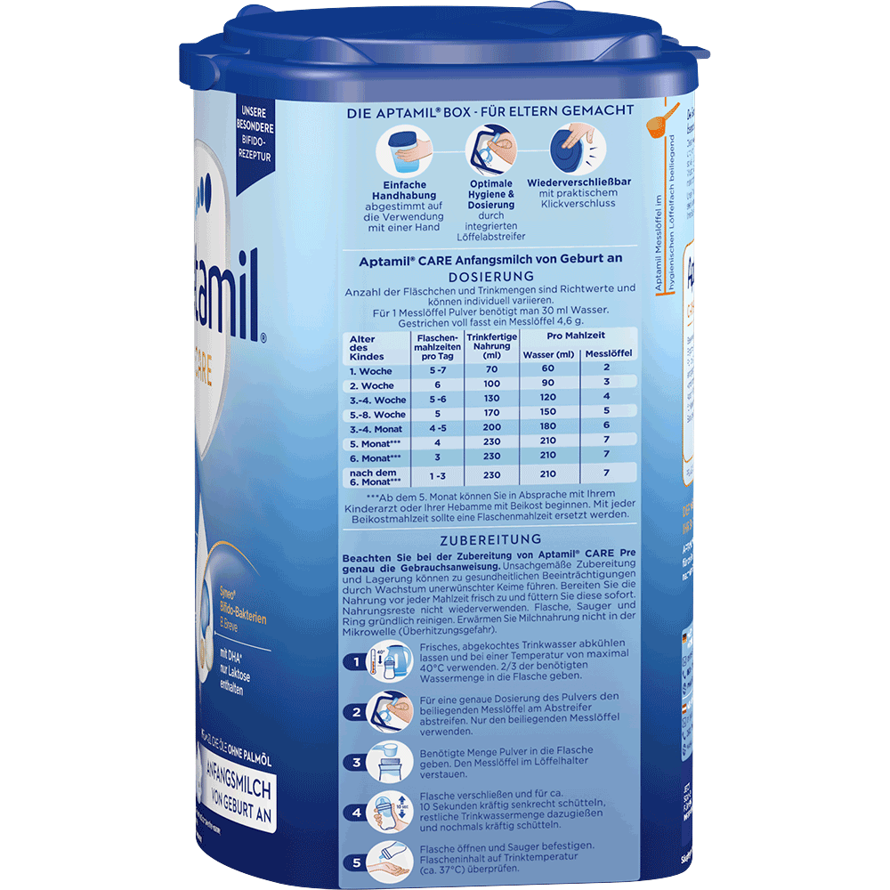 Bild: Aptamil Pre Care, Anfangsmilch
