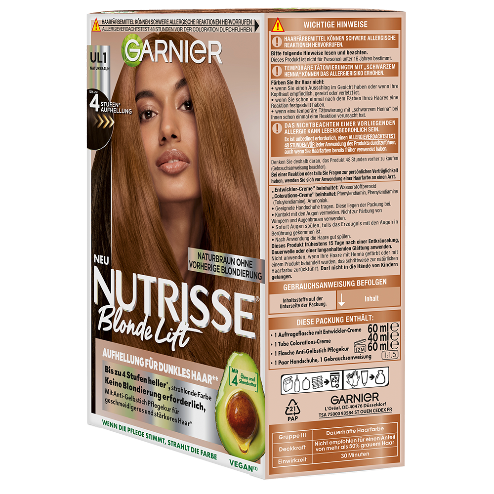 Bild: GARNIER Nutrisse Blonde Lift Naturbraun