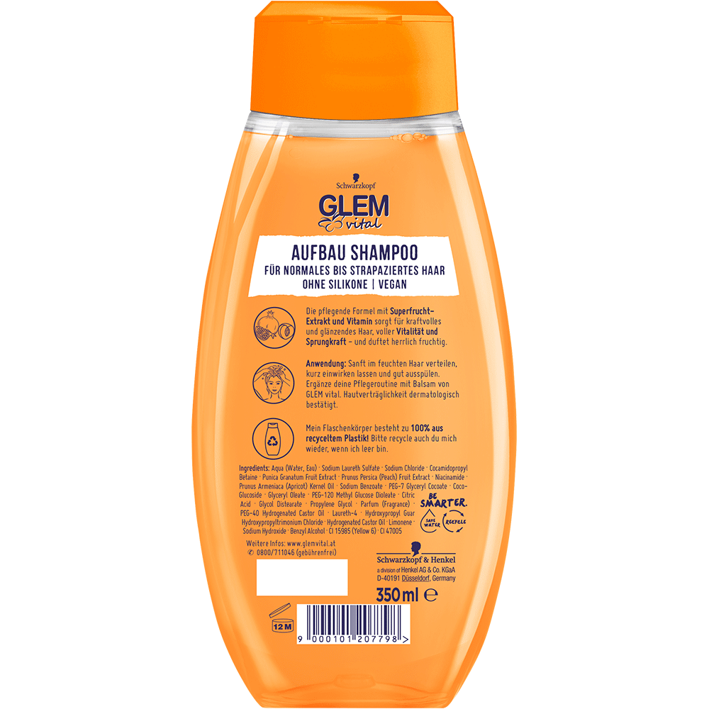 Bild: GlemVital Aufbau Shampoo Pflege und Glanz Multivitamin