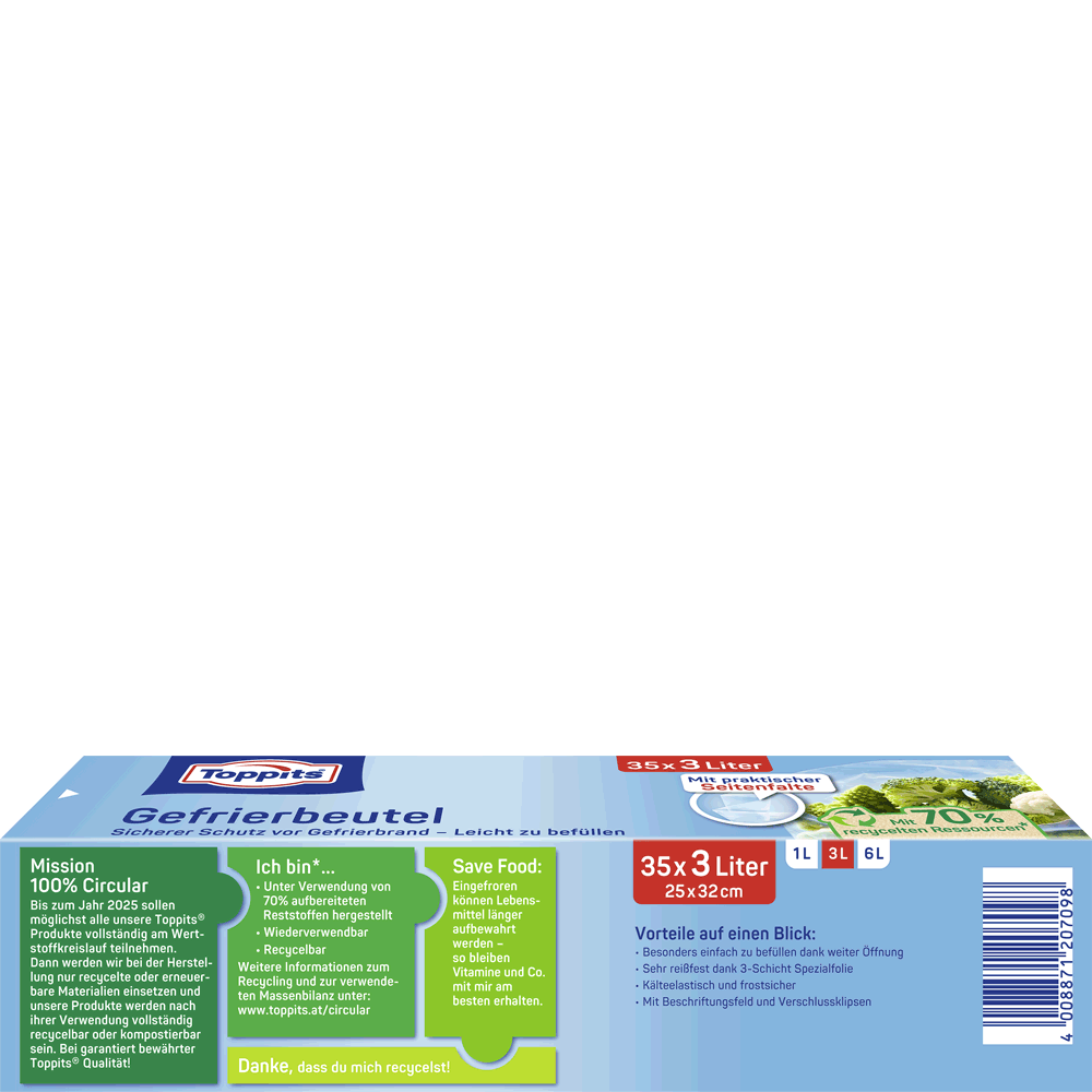 Bild: Toppits Gefrierbeutel 3 Liter