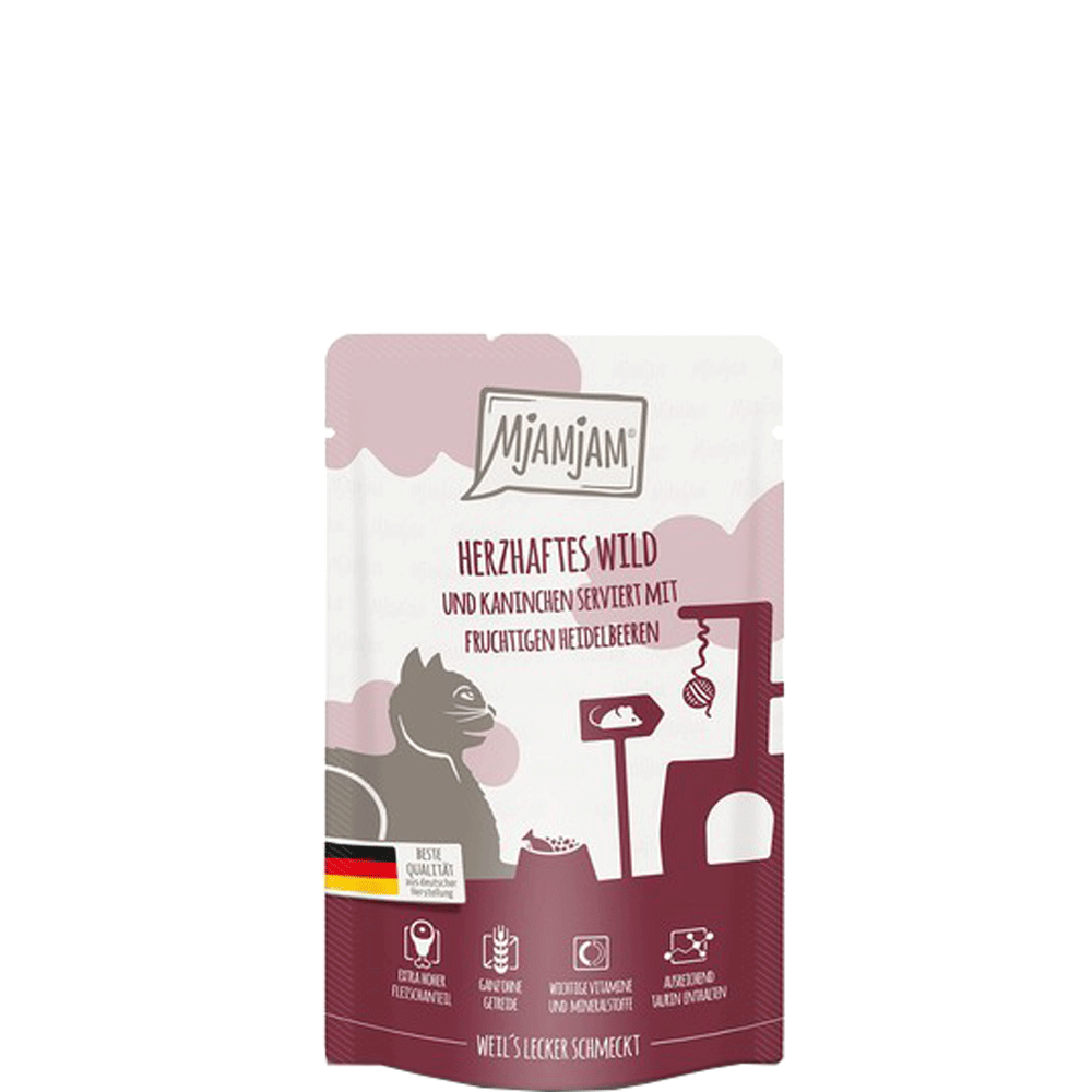 Bild: Mjamjam Herzhaftes Wild Kaninchen Heidelbeeren