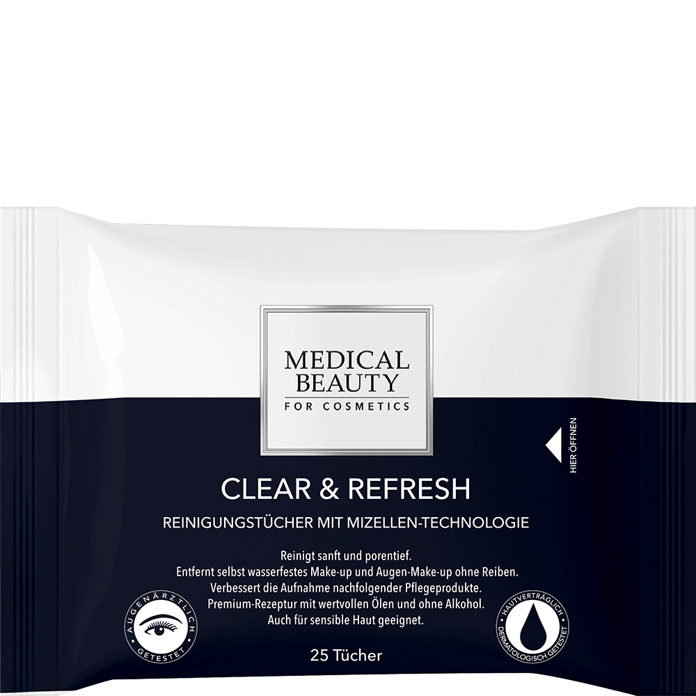 Bild: MEDICAL BEAUTY for Cosmetics Clear & Refresh Gesichts Reinigungstücher