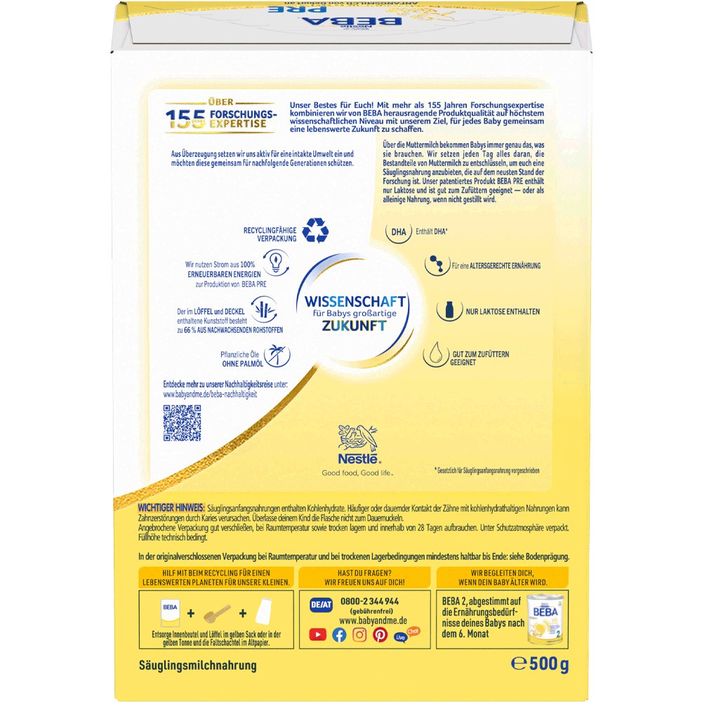 Bild: BEBA PRE Anfangsmilch