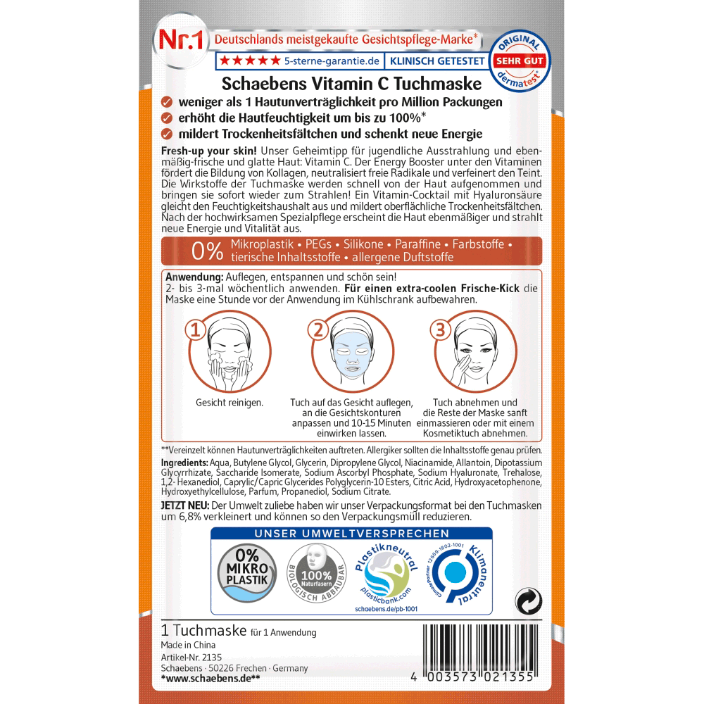 Bild: Schaebens Vitamin C Tuchmaske