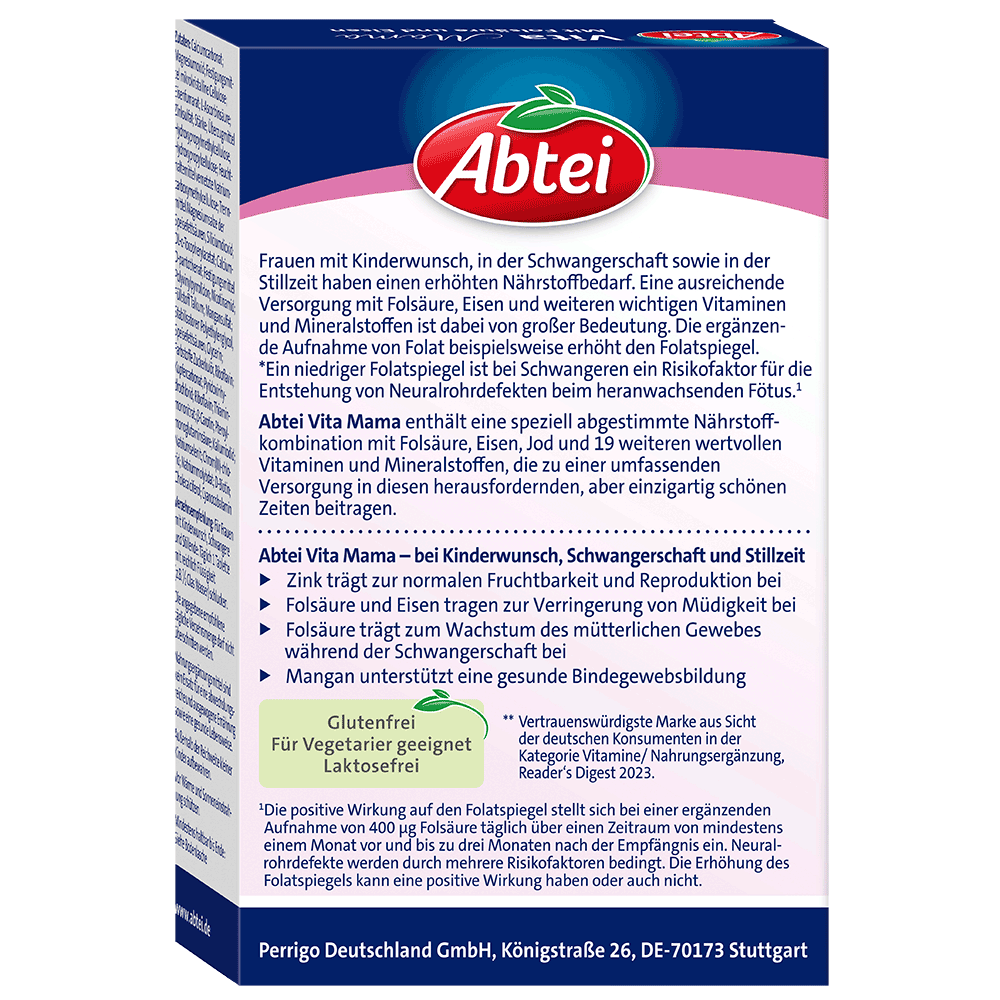 Bild: Abtei Vita Mama Mit Folsäure und Eisen