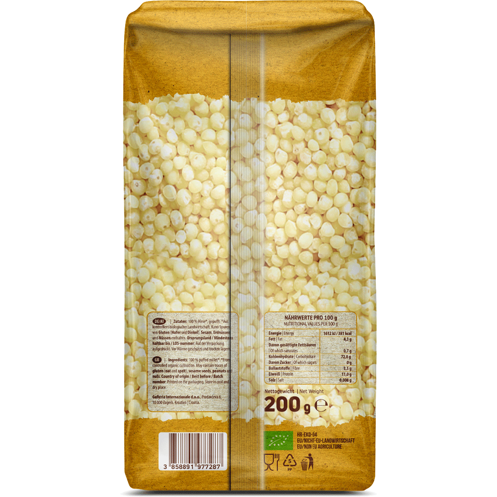 Bild: Nutrigold Hirse Gepufft