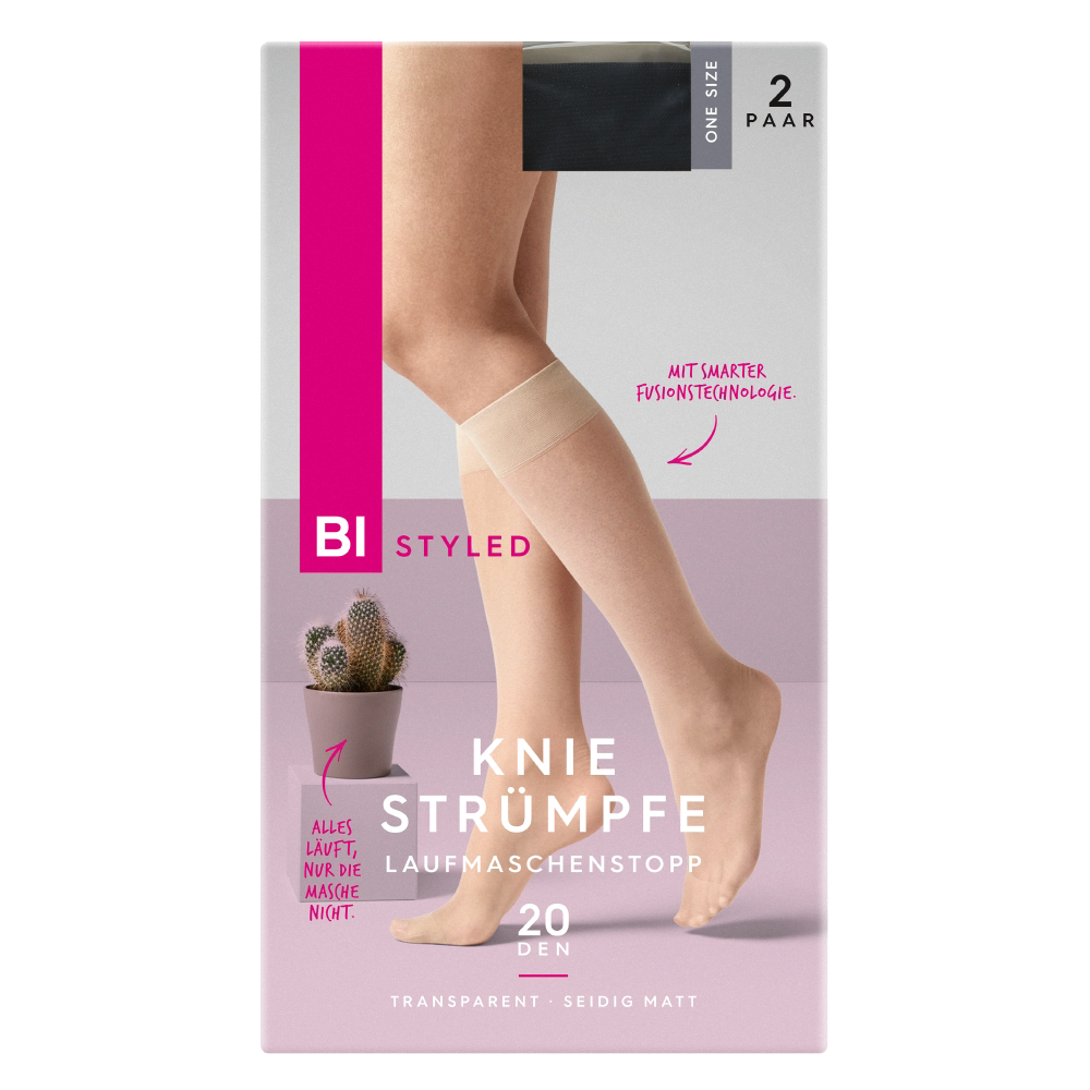 Bild: BI STYLED Kniestrümpfe Laufmaschenstopp 20 DEN Schwarz