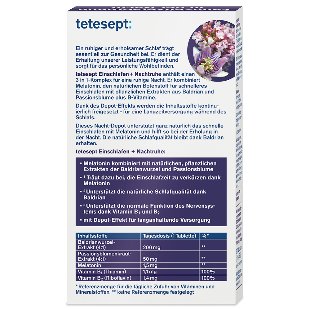Bild: tetesept: Einschlafen + Nachtruhe Durchschlaf-Depot
