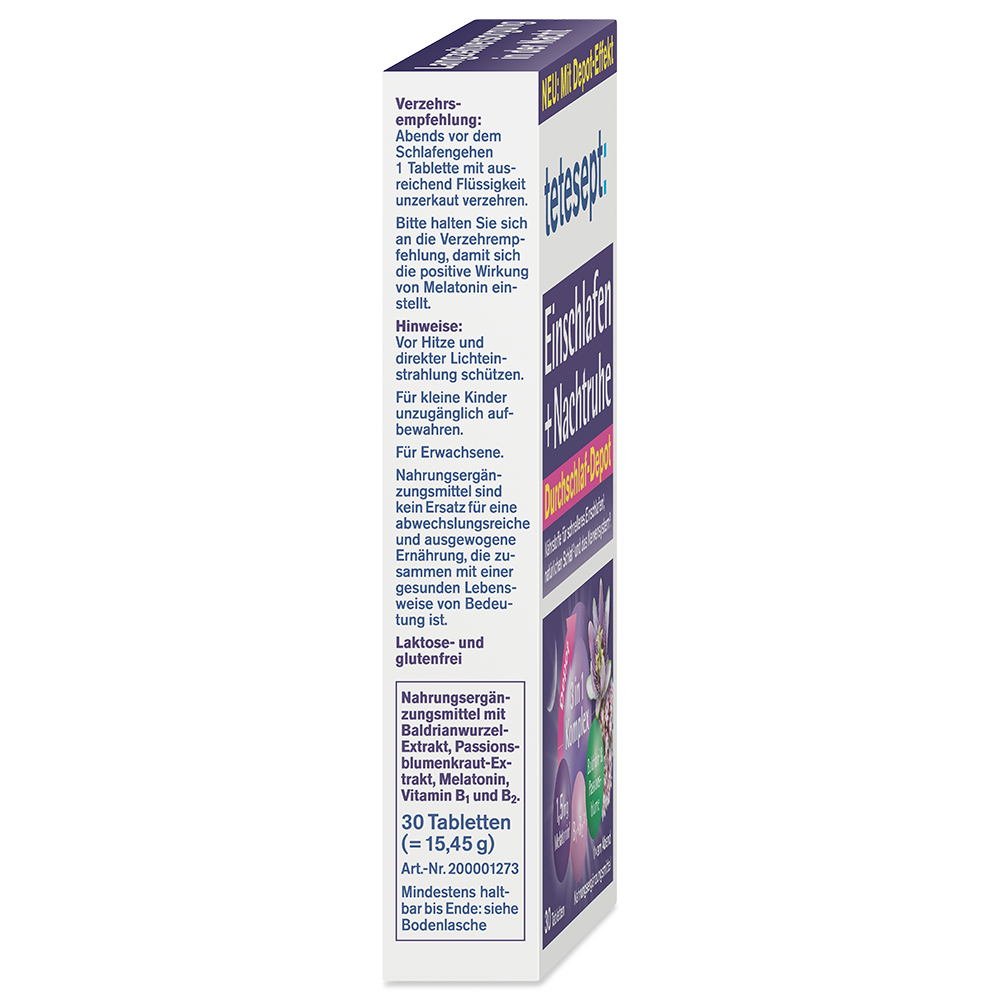 Bild: tetesept: Einschlafen + Nachtruhe Durchschlaf-Depot