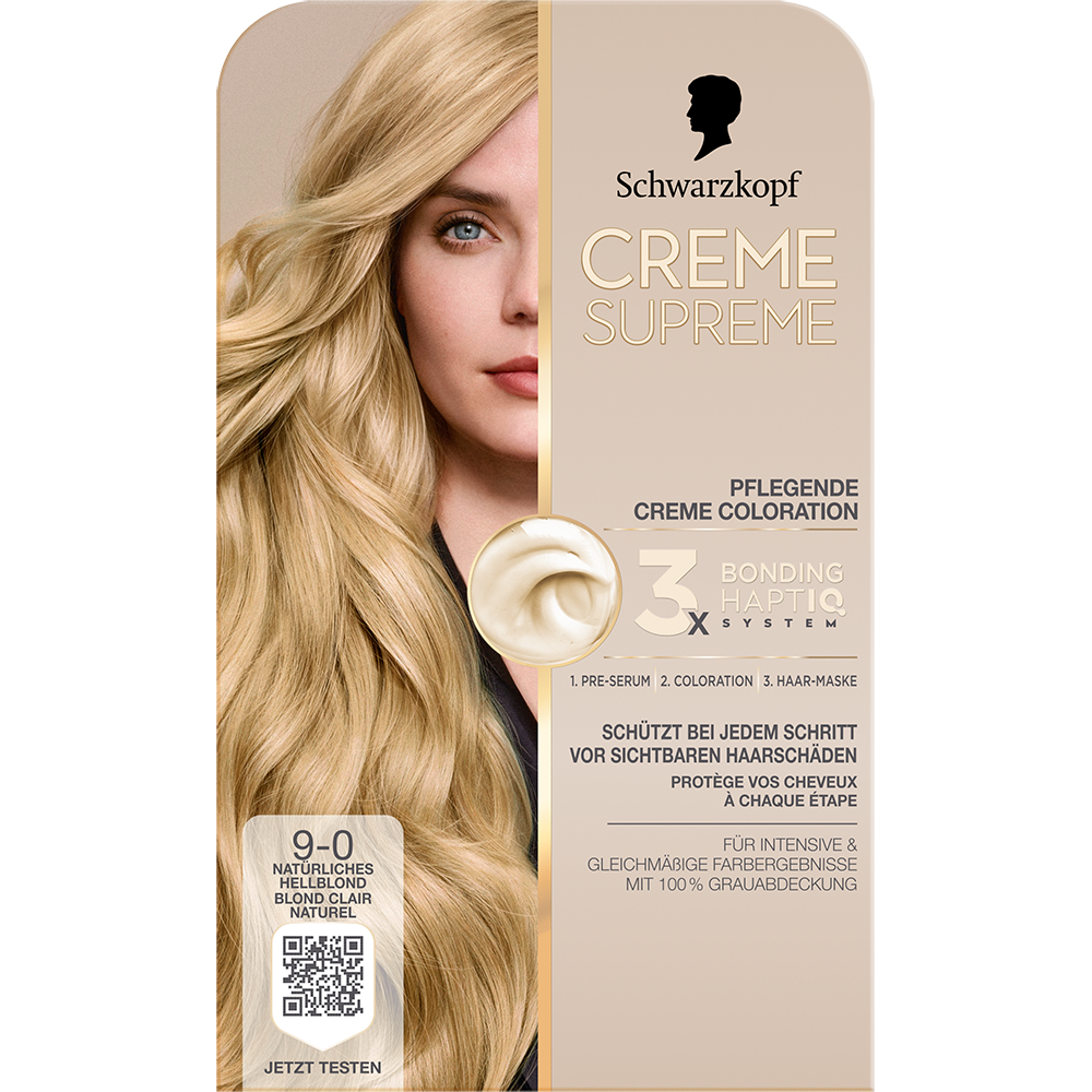 Bild: Schwarzkopf Creme Supreme Creme Coloration Natürliches Hellblond
