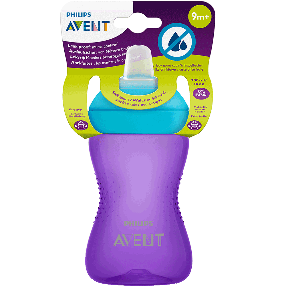 Bild: PHILIPS AVENT Schnabelbecher, 300ml, 9 Monate+, weich, lila,