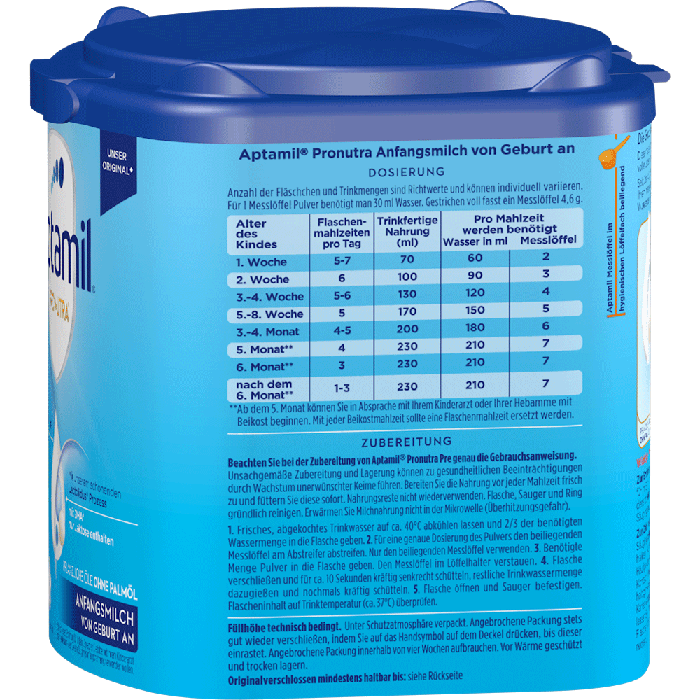 Bild: Aptamil Pre Pronutra, Anfangsmilch