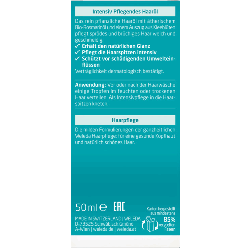 Bild: WELEDA Intensiv Pflegendes Haaröl Rosmarin