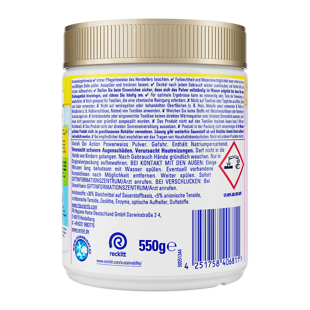 Bild: Vanish OxiAction Powerweiss Wäsche Booster