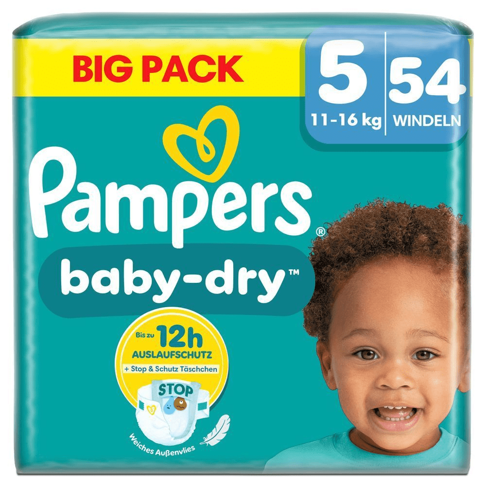 Bild: Pampers Baby-Dry Größe 5, 11kg-16kg, Big Pack