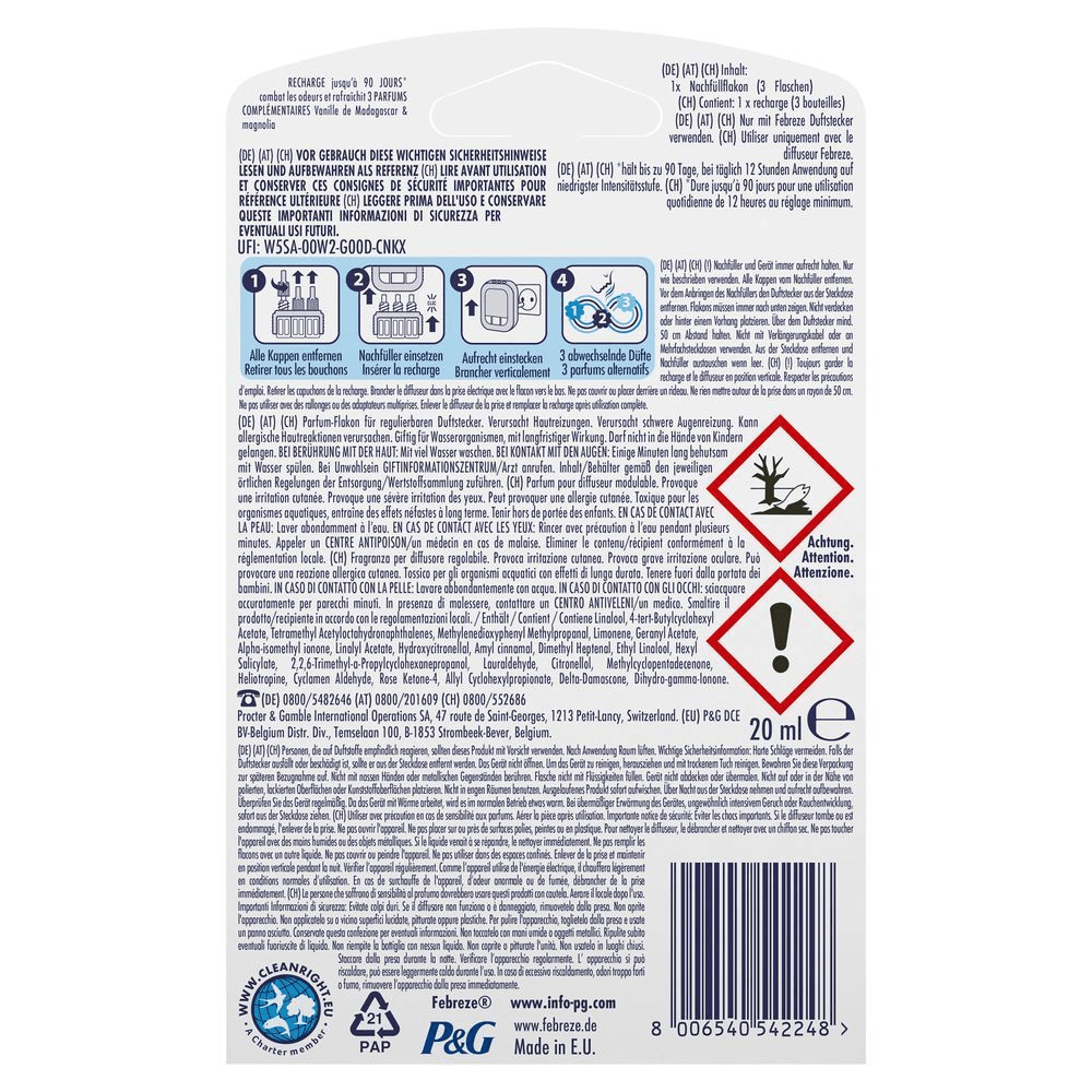 Bild: Febreze 3Volution Vanille Duftstecker Nachfüller 