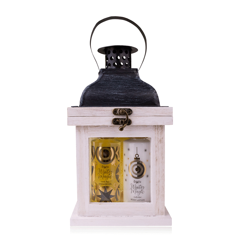 Bild: Accentra Badeset in Holzlaterne Winter Magic