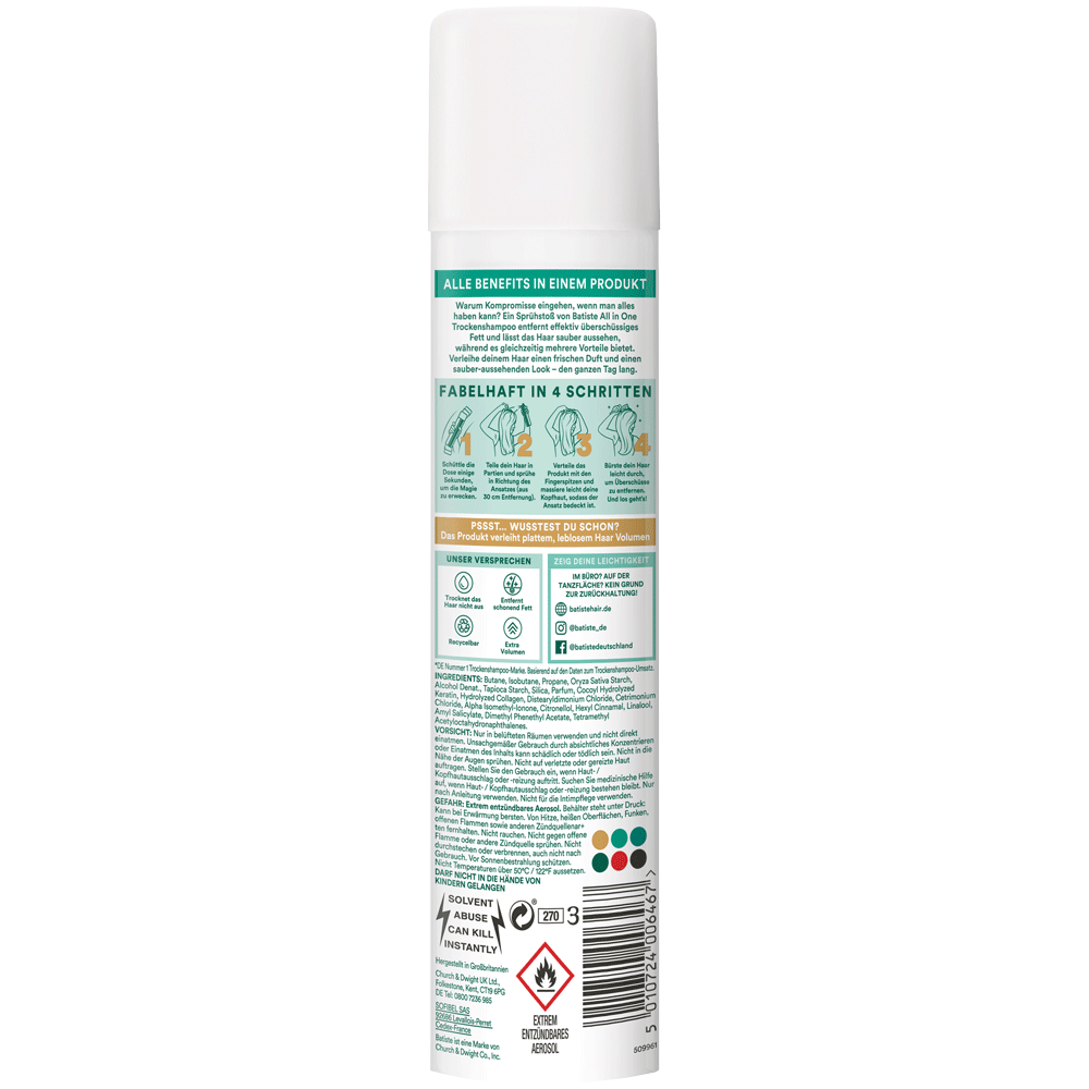 Bild: batiste Trockenshampoo All In One