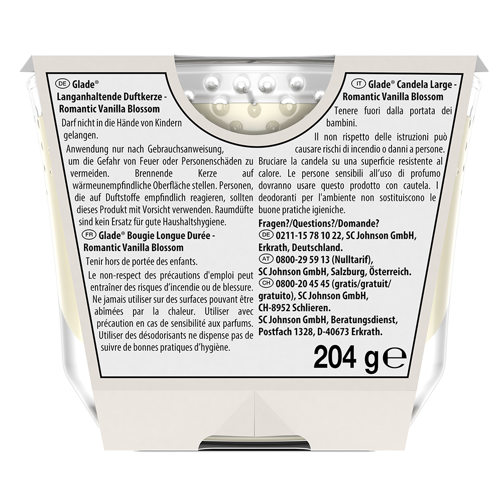 Bild: Glade Premium Duftkerze Romantic Vanilla Blossom