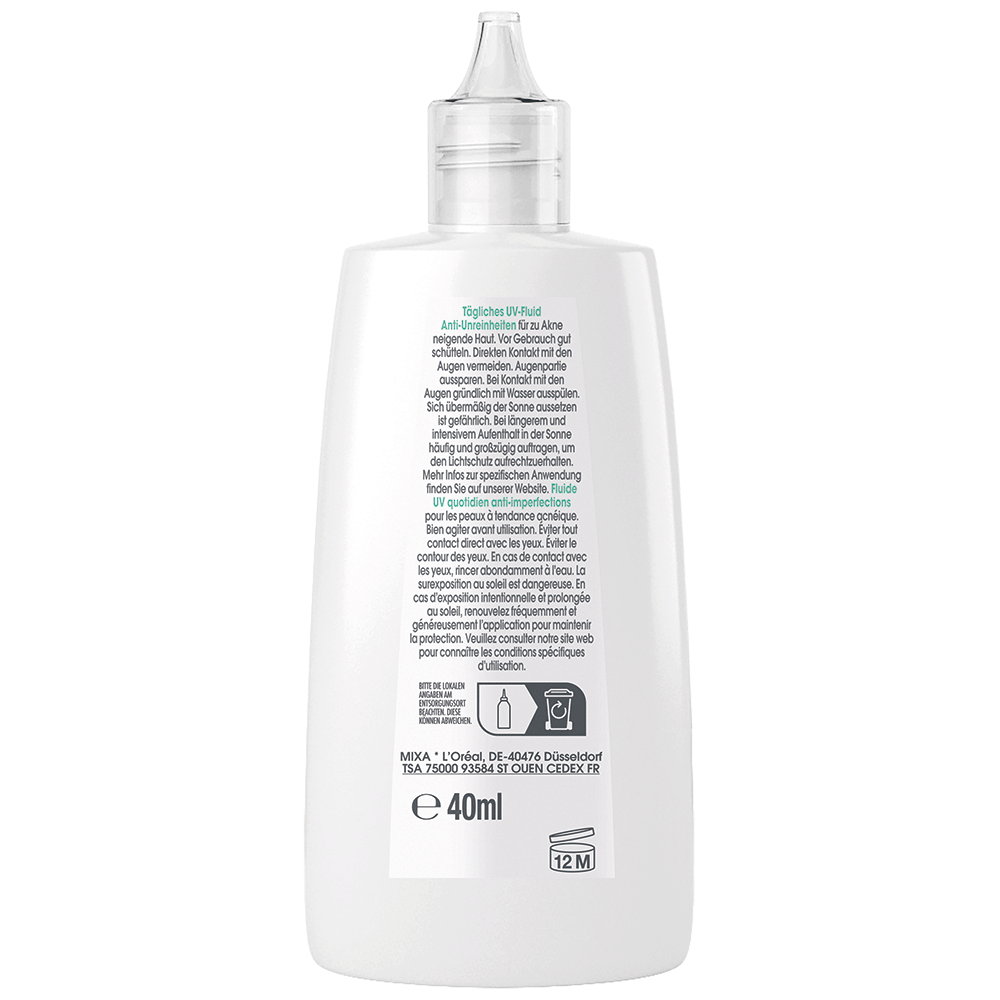 Bild: Mixa Tägliches UV-Fluid LSF50+ Anti-Unreinheiten