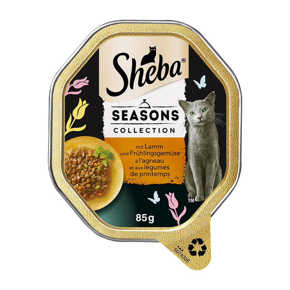 Bild: Sheba Seasons Collection mit Ente, Forelle, Lamm und Huhn