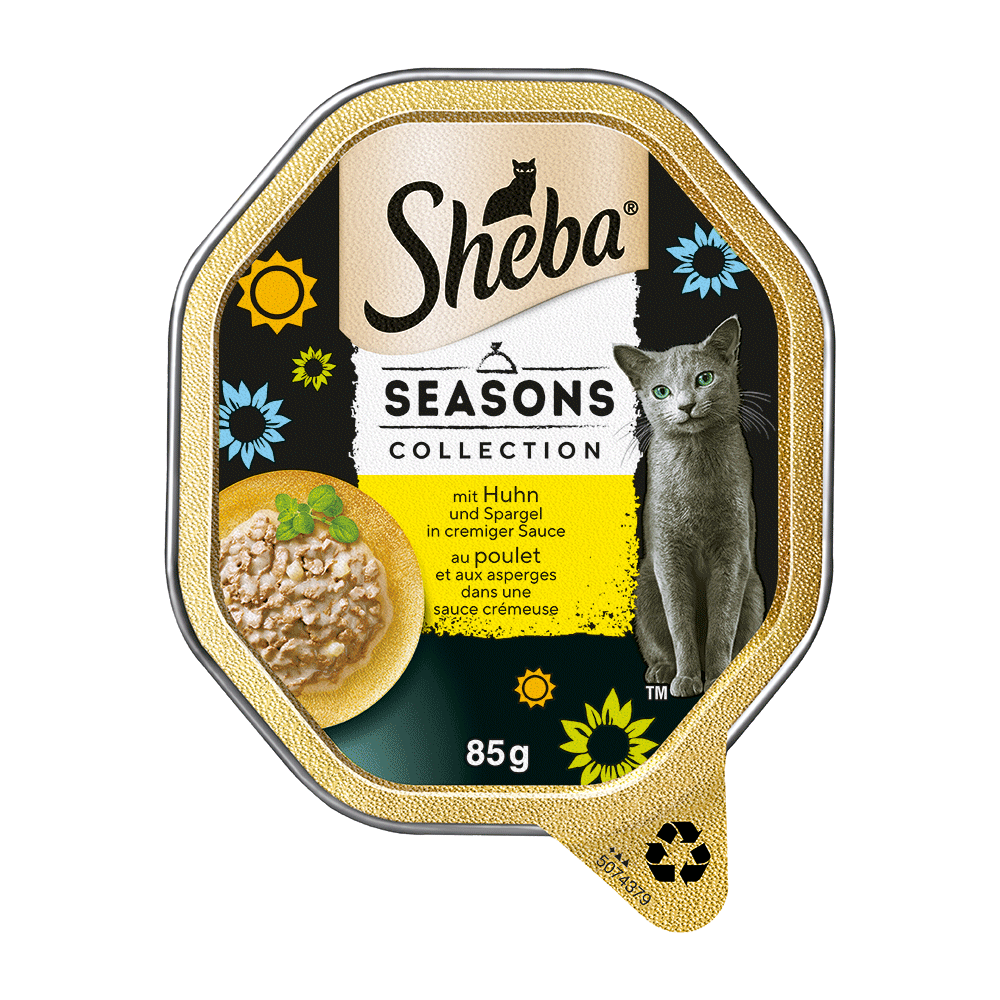 Bild: Sheba Seasons Collection mit Ente, Forelle, Lamm und Huhn