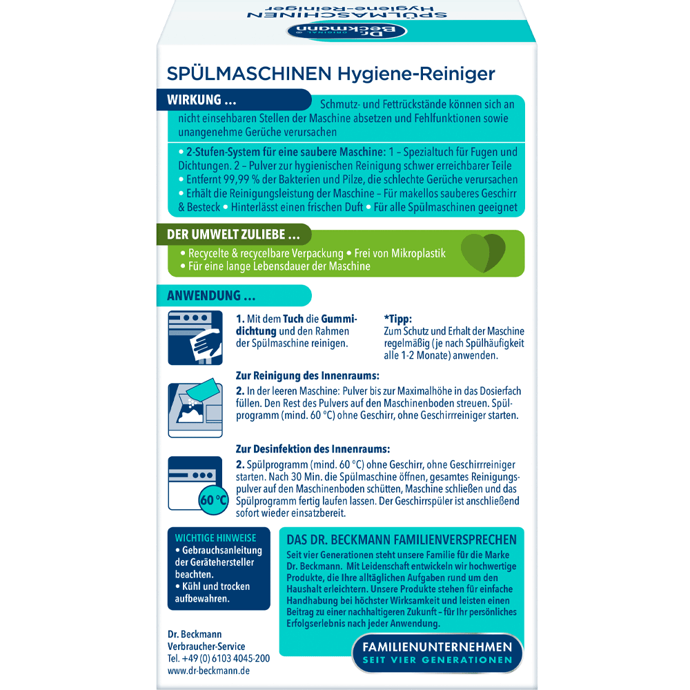 Bild: Dr. Beckmann Spülmaschinen Hygiene-Reiniger